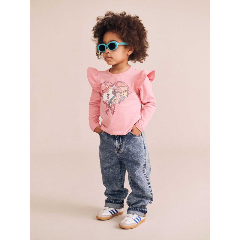 Huxbaby Whimsical Unicorn Frill Top 3-5Y image number 3